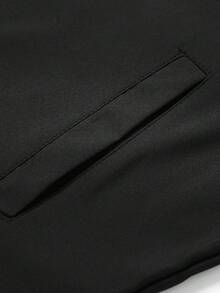 Manfinity Homme Plus Size Men's Long Sleeve Casual Solid Color Hooded Outdoor Windbreaker Zip Up Hoodie Tactical Jacket Waterproof Jacket Men Lightweight Jacket Versatility Waterproof, Men Waterproof Jacket, Men Zip Up Jacket, Tactical Jacket Men, Fall - Black - View 6