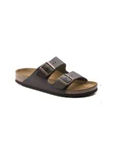 Birkenstock Dép sandal xỏ ngón thường ngày có khóa điều chỉnh Arizona NL dành cho nữ, màu nâu sẫm - Nâu đậm - Xem 2