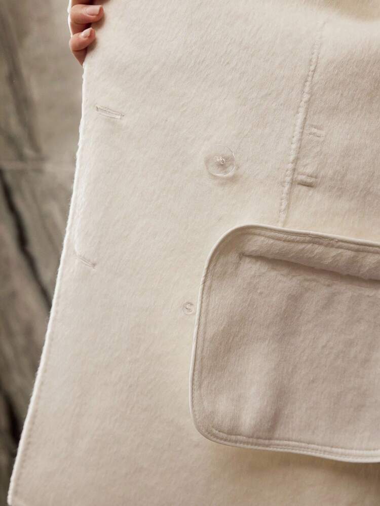 WOOL BELTED DOUBLE-BREASTED OVERCOAT