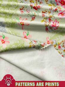 Attitoon Retro Casual Yellow Green Ditsy Floral Geometric Combination Pattern Minimalist Tank Top For Women, Suitable For Summer Music Festivals - Multicolor - View 3