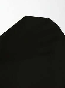 Lumivelle 女士基础款衬衫，简约舒适上衣，简约T恤，钩针口袋设计，适合大学校园的休闲日常穿着。 - 黑色 - 查看 7