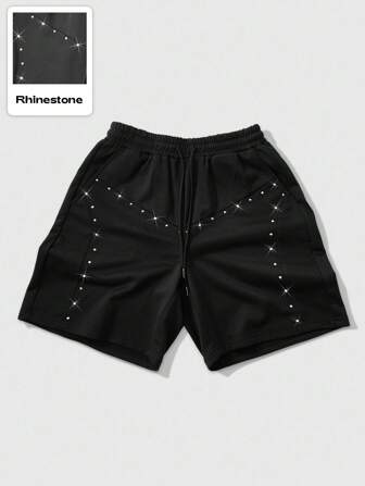 Street Life Pantalones cortos brillantes con estampado estilo calle para hombre