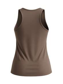 Nike 1 chiếc áo thun không tay cổ điển Dri-Fit thường ngày đa năng dành cho nữ - màu nâu - Xem 2