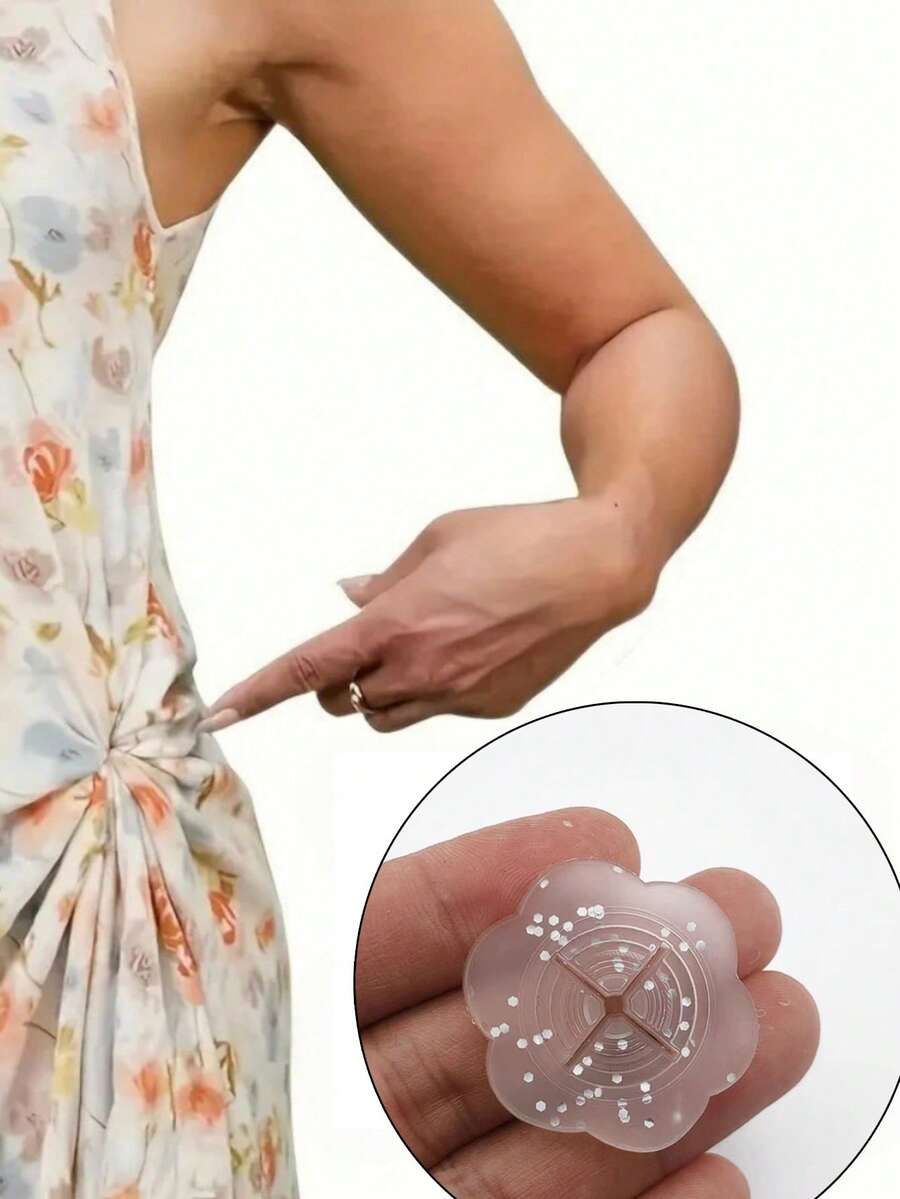 5件装女士多功能服装纽扣服装固定配件腰线扣固定短袖或裙子服装固定纽扣 - 無色 - 查看 1