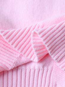 SHEIN Tween Girl Y2K Sweet Bowknot Embellished Vintage Knit Sweater Cardigan, Casual Versatile Back To School Winter Fall