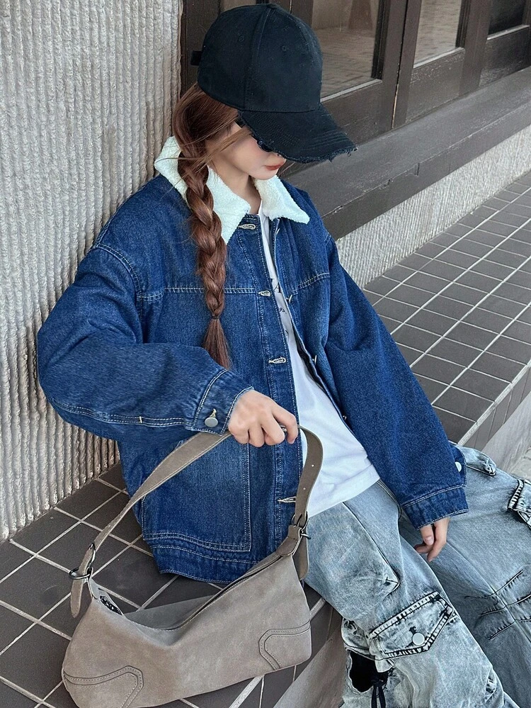 Teen Girl's Fashionable Thermal Lined Warm Jacket, Autumn/Winter