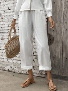 Breezaya 女性彈性腰寬褲