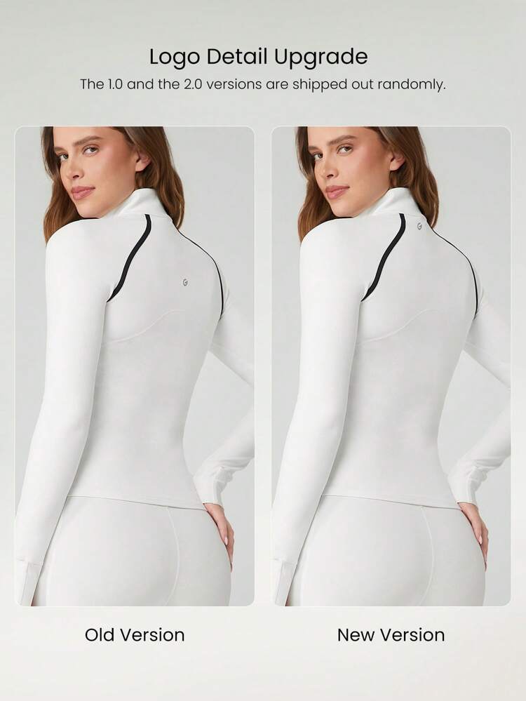 FeatherFit™ トゥルーポテンシャル スリムフィット コントラストストリップ ジャケット サムホール 脇ポケット ローインパクト ヨガ ピラティス スタジオ デイリーカジュアルウェア