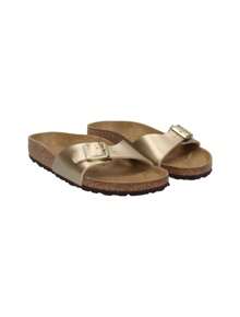 Birkenstock Giày sandal xỏ ngón thoải mái, có khóa điều chỉnh dành cho nữ, đa năng để mang hàng ngày - Vàng - Xem 2