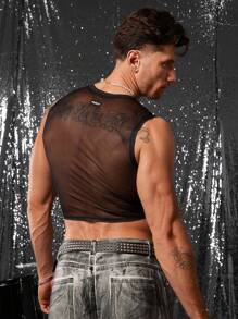 FeverCity Áo ba lỗ dáng ôm in chữ và sọc cho nam - Nhiều màu - Xem 3