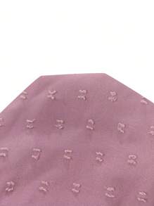 Conjunto de pijama de mujer con cardigan de cuello en V con volantes y estampado de lunares jacquard y pantalones - Rosa vieja - Ver 7