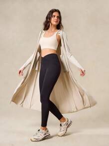 OutZeal Damska kurtka przeciwsłoneczna z filtrem UV UPF50+, szybkoschnąca, dopasowana, długa, outdoorowa, z maską, na co dzień, na co dzień - Kolor khaki - Zobacz 11