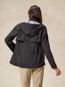 OutZeal 防水防风 3L 高科技面料二合一雨衣风衣背心城市骑行户外夹克 - 黑色 - 查看 12