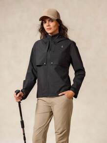 OutZeal 防水防风 3L 高科技面料二合一雨衣风衣背心城市骑行户外夹克 - 黑色 - 查看 11