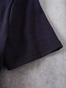 Batwheels X SHEIN 男童休闲汽车印花圆领短袖T恤，夏季