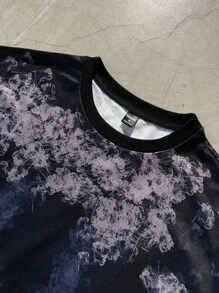 Claim Dot Stylish Versatile Street Embroidery Hoodie & Fitted Black T-Shirt - Black - View 4