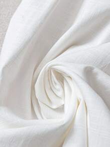 Franclia 2pcs/Set Casual Cotton Linen Vest And Pants Suit All White A E - White - View 3