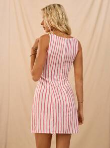 SHEIN Forever 21 Vestido estilo primavera y verano para mujer, ideal para ocasiones románticas, bailes de graduación, formales, cumpleaños, estilo casual de negocios, elegante, estilo occidental, salir, moda, casual, estilo y2k, club, oficina, cóctel, vintage, ajustado, rave, gracioso, elegante, estilo old money, ropa urbana, festival, vacaciones, conciertos de música country, trabajo, modesto, vacaciones de primavera, despedida de soltera, concierto, baddie, básico, a rayas, ajustado, línea A mini