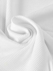 SHEIN 2pcs/Set Teen Girl Fitted Sleeveless Crew Neck T-Shirt And Loose Casual Wide Leg Pants Set Outfit Set Pants And Top Set - White - View 4