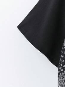 Rusticease Vestido casual de verano talla grande con cuello redondo, estampado patchwork, para salidas al campo, vacaciones y primavera, ropa de mujer estilo bohemio para verano