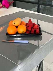 قطعة واحدة من لوح التقطيع الشفاف المقاوم للانزلاق من الأكريليك، مناسب للمطبخ والمنزل والمطعم وحماية السطح، لتقطيع الفواكه والخضروات، مستلزمات المطبخ، ضروريات الشقة، هدية عيد الأم - متعدد الألوان - مشاهدة 9