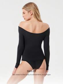 GLOWMODE Flow & Glow 柔软弹力轻盈修身双层双面圆领长袖上衣打底衫日常休闲装