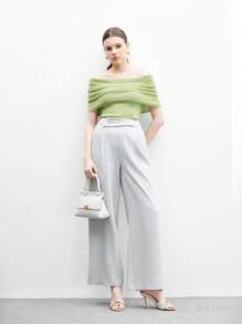 CUCCOO BIZCHIC 米色 PU 皮革金色金属扣时尚舒适夏季优雅圆头穆勒高跟凉鞋女式 - 米色 - 查看 10