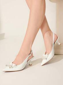 CUCCOO CHICEST Women's Pointed Toe Flats With 3D Bow Decor, Mesh Fabric, Elegant And Charming, Vintage Classic Black Lace Mesh Backless High Heel Pumps, Suitable For Date, Afternoon Tea, Romantic Party, Valentine's Day, Commute