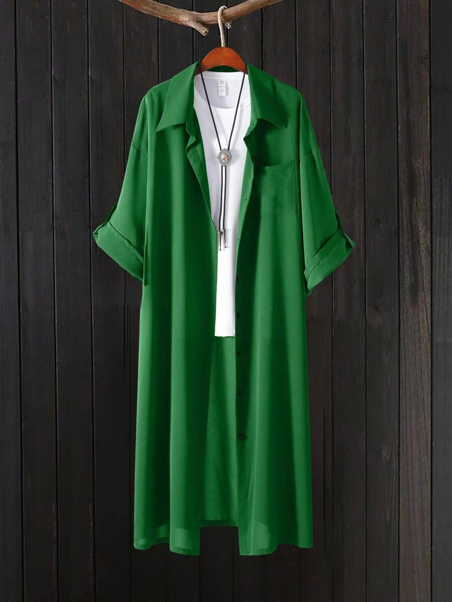 EMERY ROSE Vestido largo de una pieza de unicolor de manga larga para mujer de talla grande, atuendo de Navidad para mujeres