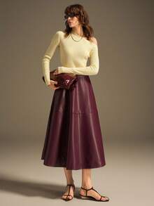 Ontre 2026 Spring/Summer Women's Apparel - Back To School, Party, Vacation Tops, School Outfits, Women's Teacher Attire, Outgoing Wear, Wedding Guest Dresses, Elegant Wedding Guest Outfits, Church Attire, Women's Business Casual, Versatile Cream Yellow Women's Knit Top - Yellow - View 3