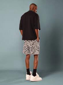 SUMWON 豹纹低裆尼龙夏季短裤节日海滩度假装宽松休闲嘻哈都市风格街头服饰家居服 - 彩色 - 查看 5