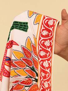 Travachic KIDS 青少年女孩夏季假期休闲花卉印花侧开衩下摆挂脖连衣裙 - 彩色 - 查看 6