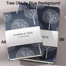 SHEIN 264 页，亚麻布精装 B6/A6 笔记本，配有 100gsm 优质纸张、内袋、粗花、生命之树返校 - 彩色 - 查看 8