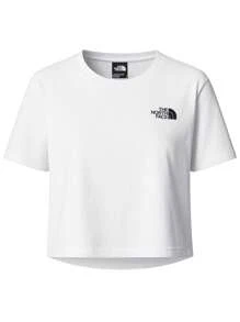The North Face W 短款简约圆顶 T 恤 - 白色 - 查看 1