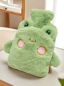 SHEIN 1件卡通植绒大容量热水袋可重复注水防爆防漏可拆卸暖手宝暖肚脐暖宝宝可爱加热水袋男生情人节心形女士情人节礼物生日男友女友 - 彩色 - 查看 4