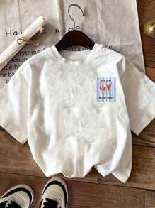 SHEIN LUNE 加大标语图案 T 恤