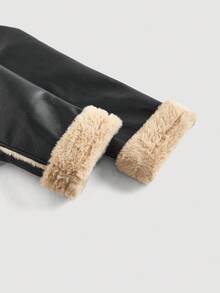 SHEIN MOD Fashionable Casual Faux Thermal Lined Jacket, Autumn/Winter - Black - View 4