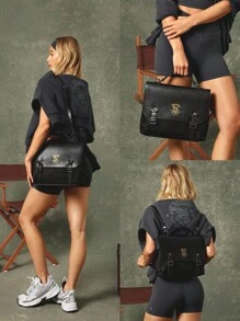 GLOWMODE X 哈利波特防水拉链口袋可拆卸肩带徽标斜挎包健身旅行日常休闲 - 黑色 - 查看 7