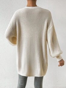 SHEIN PETITE 女士休闲百搭优雅假日针织开衫，适合春秋冬