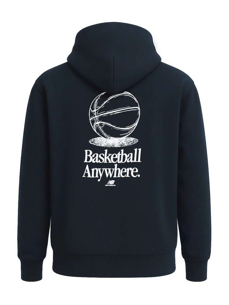 New Balance Hoops Fleece Hoodie - BLACK (001) - Black - View 2