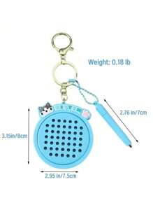 POKOJA LAND 1个迷你磁性减压钢球画板，带钥匙扣，便携式抗焦虑感官玩具，适合成人 - 有趣的办公桌小工具，旅行减压拼图（多动症患者的理想礼物）