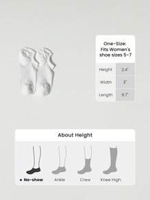 GLOWMODE 3双装 Soft Step 防滑网眼鞋底徽标棉混纺袜子日常休闲度假工作服