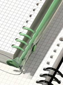 SHEIN 120 Pages A5 Clear Softcover Bulk Notebook With Perforated Pages, Removable Spiral, Waterproof Design - Great For Everyday Office Supplies And Minimalist Style, Perfect Gift For Music Lovers, Music Notebook | Minimalist Notebook | Waterproof Notebook