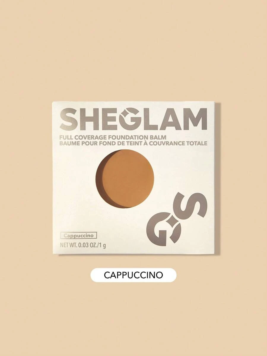 SHEGLAM Full Coverage Foundation Balm Sample-Cappuccino Long Lasting Flawless Moisturizing Foundation Oil-Control Color Corrector Concealer Pore-Less Cover Blemish Non-Greasy Non-Caking Smoother-Looking Cream Foundation Brand Beauty Makeup Face Paint Cosmetic For Women Girls Perfect For Winter Spring Ideal For Y2K Fancy Fashion Suitable For Birthday Gift Party Ready Best Color - Cappuccino - View 1