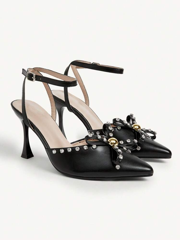 CUCCOO CHICEST Grey Pointed Toe Floral Elegant High Heel Pumps For Women