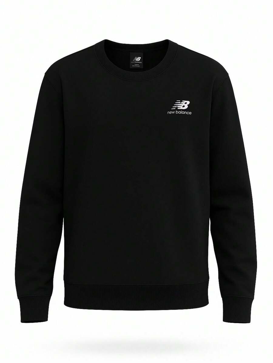 New Balance Uni-Ssentials French Terry Crewneck Sweatshirt - BLACK (001) - Black - View 1