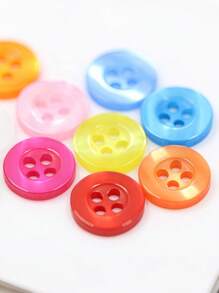 300pcs Buttons - Assorted Colors, Vintage Style Round Buttons For DIY Crafts, Shirts, Sewing, Novelty Mixed Color Series For Wallet Making, DIY Wallet Making