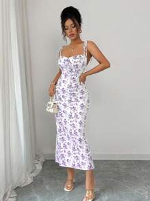 Rafferiza Váy dài họa tiết bướm thanh lịch dành cho nữ - Nhiều màu - Xem 4