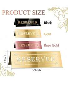 1pc/2Pcs/5Pcs/12Pcs/26Pcs Reserved Table Signs, Acrylic Guest Reservation Table Tents Sign, Waterproof Gold Double-Sided Reserved Seat Signs, Reserve Signs For Wedding Birthday Party Restaurants Meeting Best Gifts,Wedding Decor,Home Decor ,Room Decor Party Favors Bride Graduation Birthday Decorations Party Decorations Bachelorette Back To School Christmas Decorations Living Room Decor Halloween Decor
