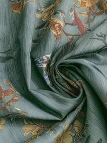 EMERY ROSE 大码圆领短袖印花休闲直筒连衣裙，日常穿着，适合夏季 - 彩色 - 查看 4